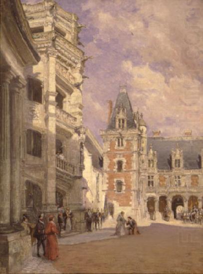 Stairway of Francis I at Blois, Colin Campbell Cooper